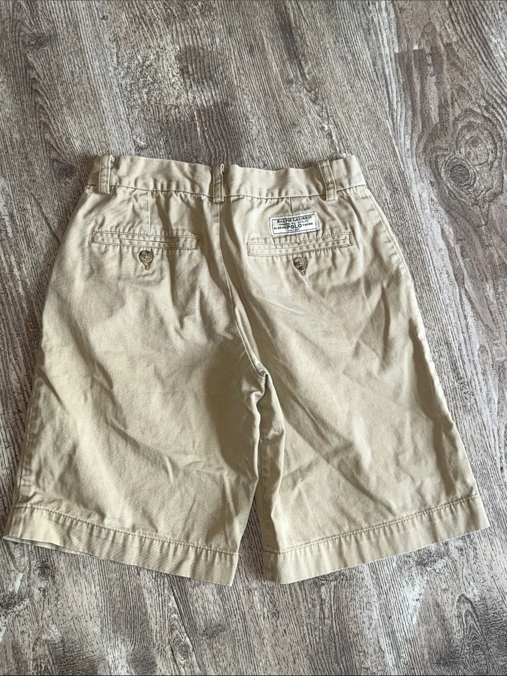 Polo by Ralph Lauren Men’s Tan Flat-Front Cotton Shorts